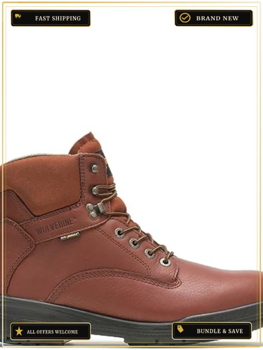 Men's Leather Steel Toe Work Boots